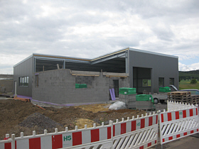 Walling of office and hall  - June 2010